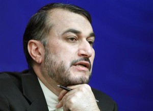 Iran's Deputy Foreign Minister Hossein Amir-Abdollahian speaks during a news conference in Moscow