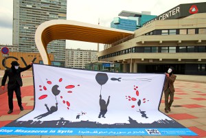 Naame Shaam protest at EU-Iran meeting - Vienna, 13 May 2014