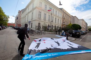 Naame Shaam protest at the Iranian embassy in Vienna, 12 May 2014