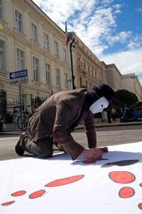 Naame Shaam protest at the Iranian embassy in Vienna, 12 May 2014