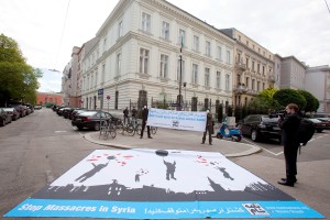 Naame Shaam protest at the Iranian embassy in Vienna, 12 May 2014